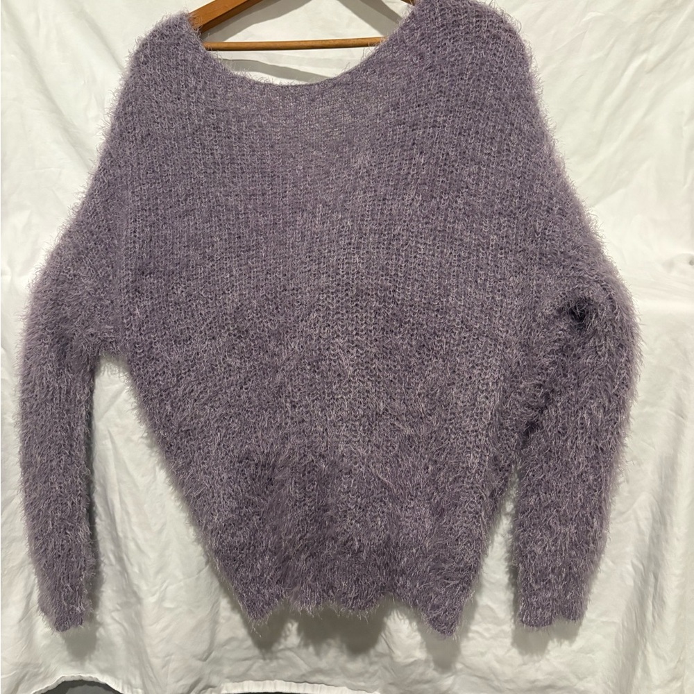 Lavender Women's Fuzzy Sweater
